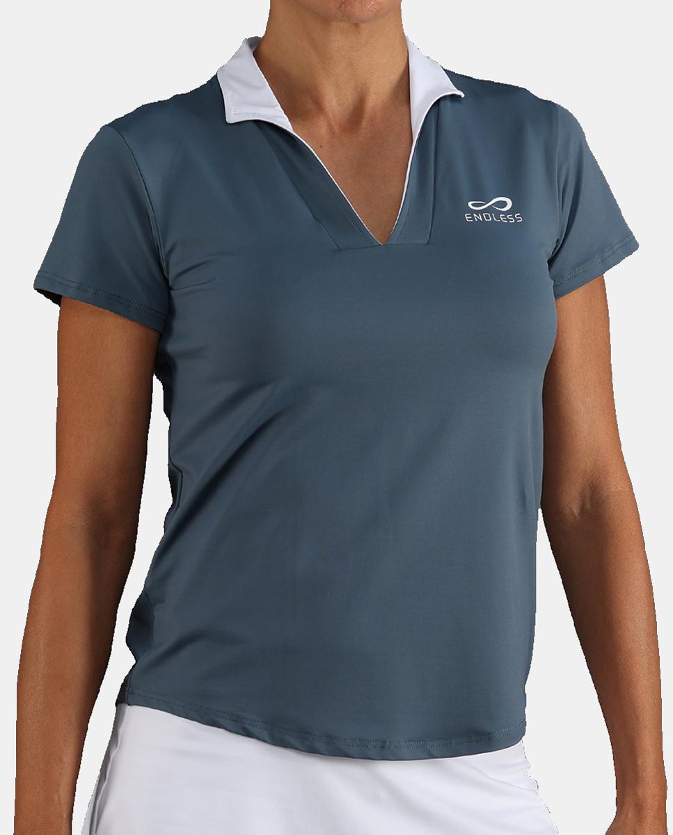 Polo De Mujer Onyx Sleeves Endless - Azul denim Azul denim-1