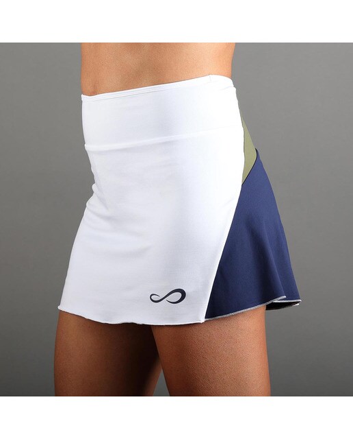 Saia de Mulher Bliss Branco / Azul-marinho-3