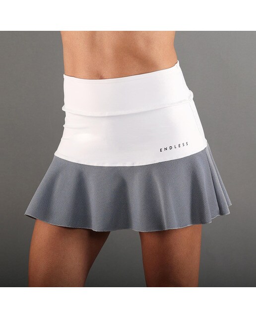 Saia de Mulher Lace Branco / Cinzento-1