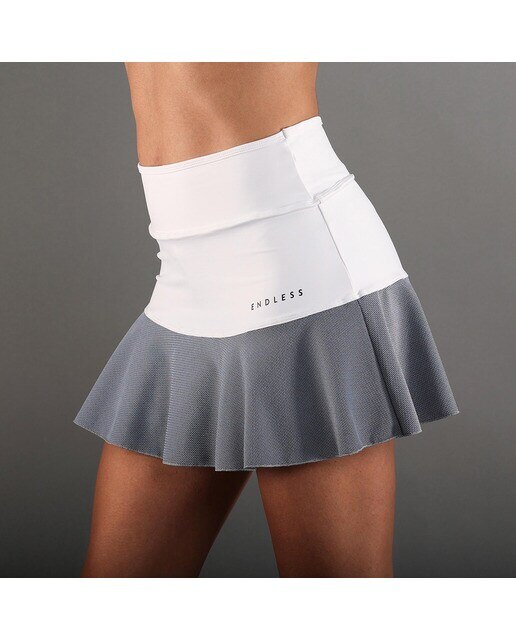 Saia de Mulher Lace Branco / Cinzento-3