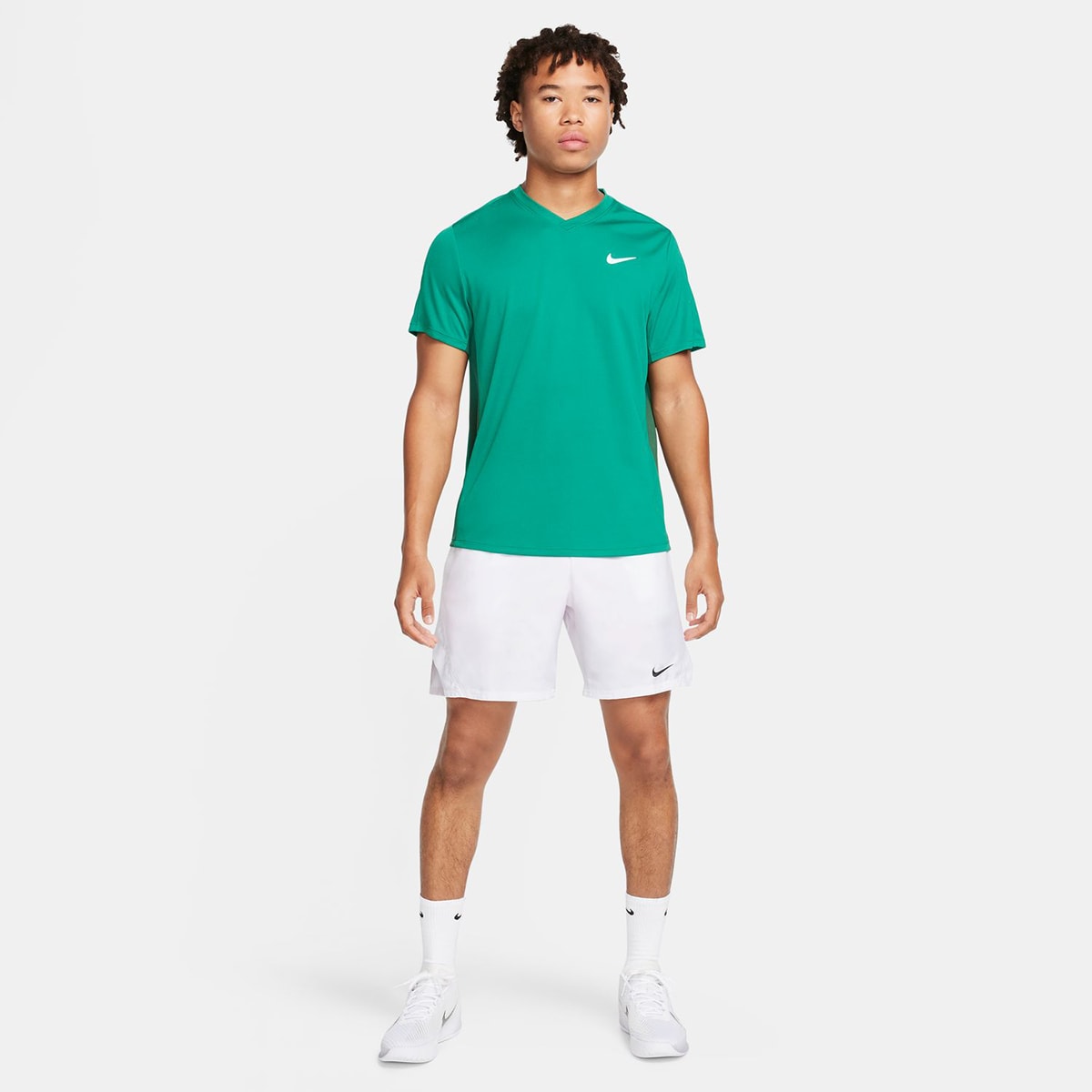 Short de hombre NikeCourt Dri-Fit Victory Nike Blanco-8
