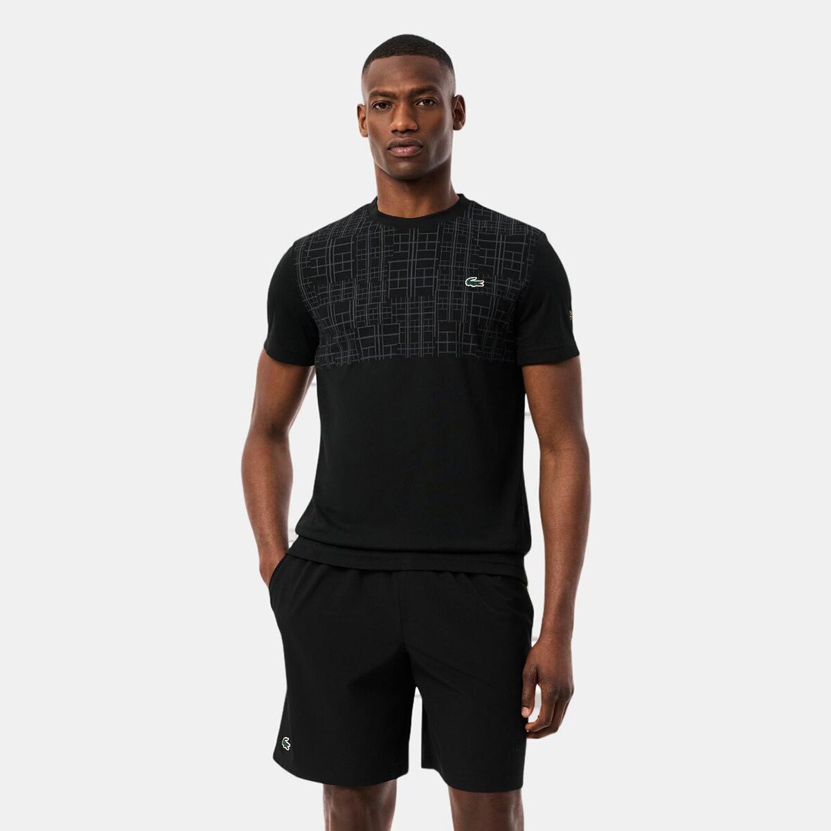 Pantalones cortos de tenis ultra secos Lacoste x Novak Djokovic - Negro Negro-2