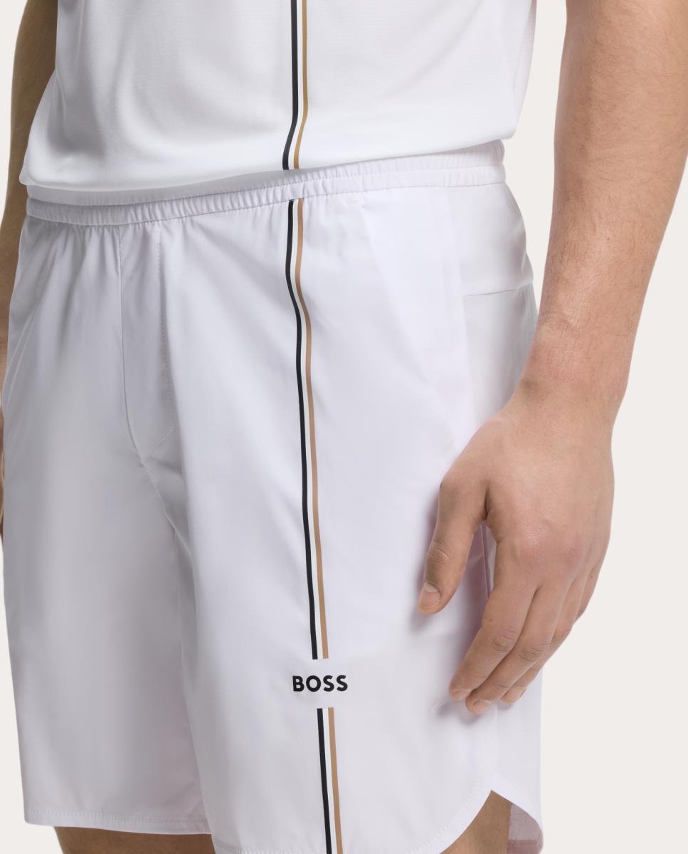 Calções de Ténis de Homem em Tecido Técnico Branco-4