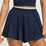 Calções de Ténis de Mulher Velocity Pleated Azul-marinho-5