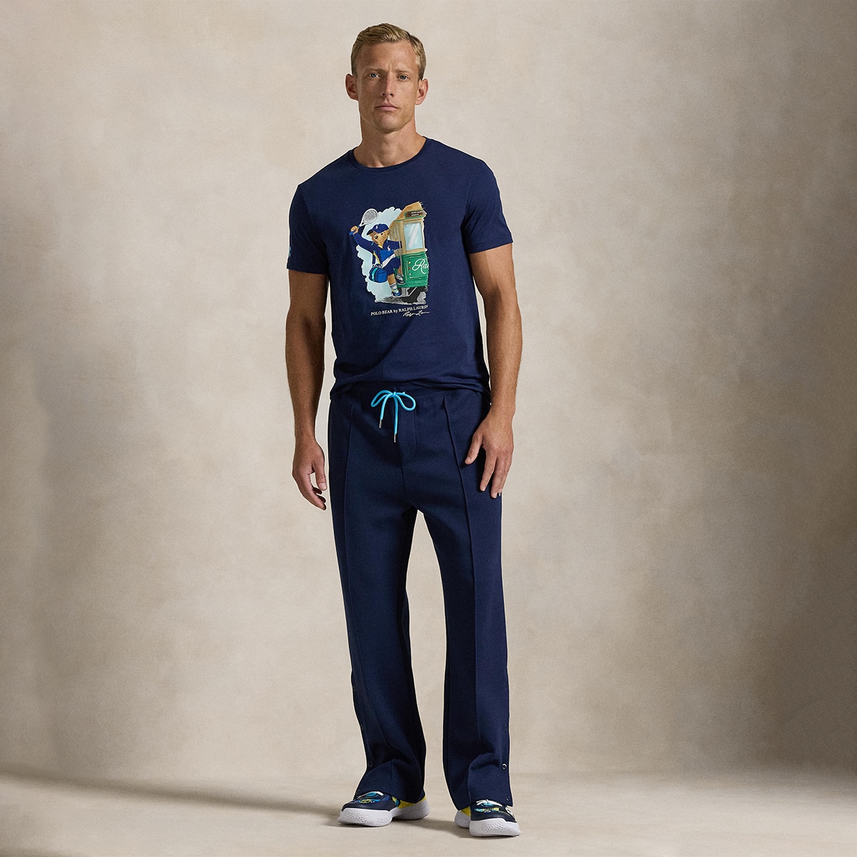 T-shirt de Ténis de Homem com Polo Bear Australian Open Azul-marinho-4