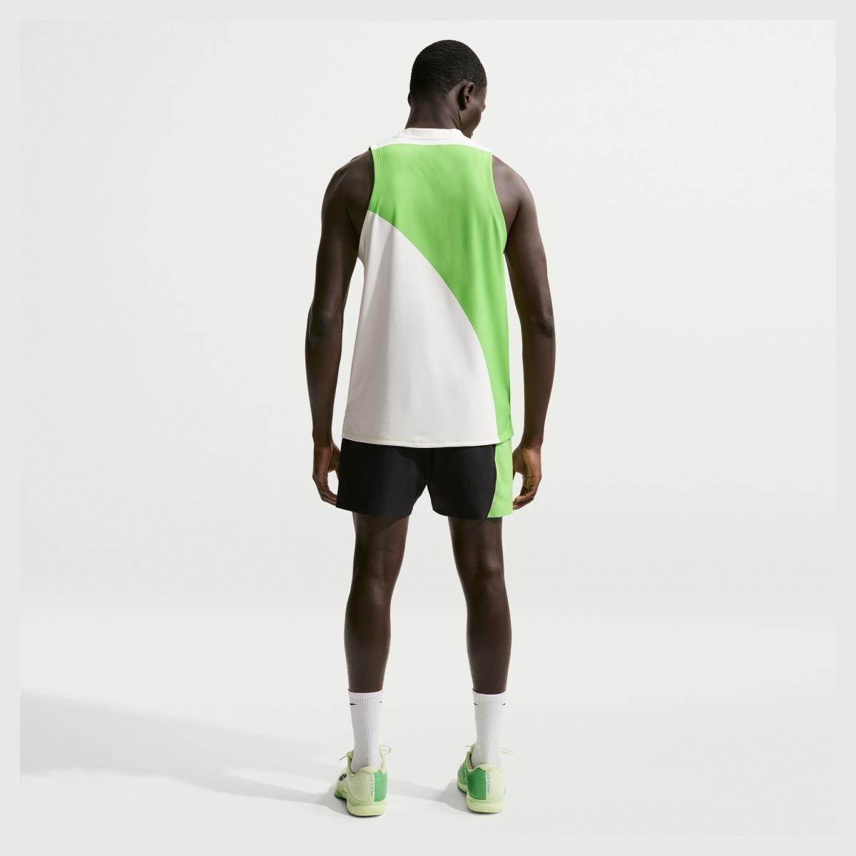 T-shirt de Alças Running Verde / Preto-5