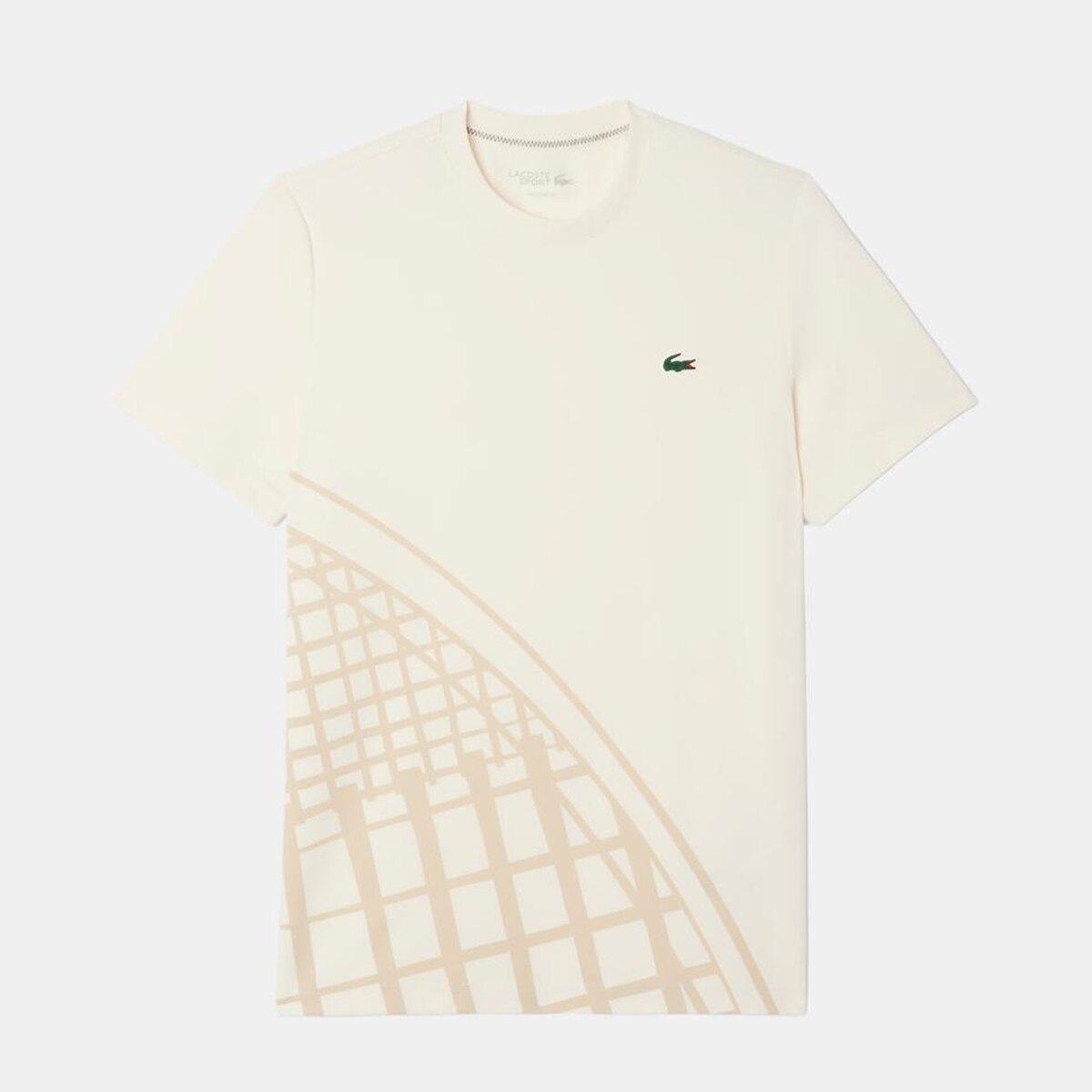 T-shirt Desportiva Transpirável e Ultra Seca com Decote Redondo Branco-2