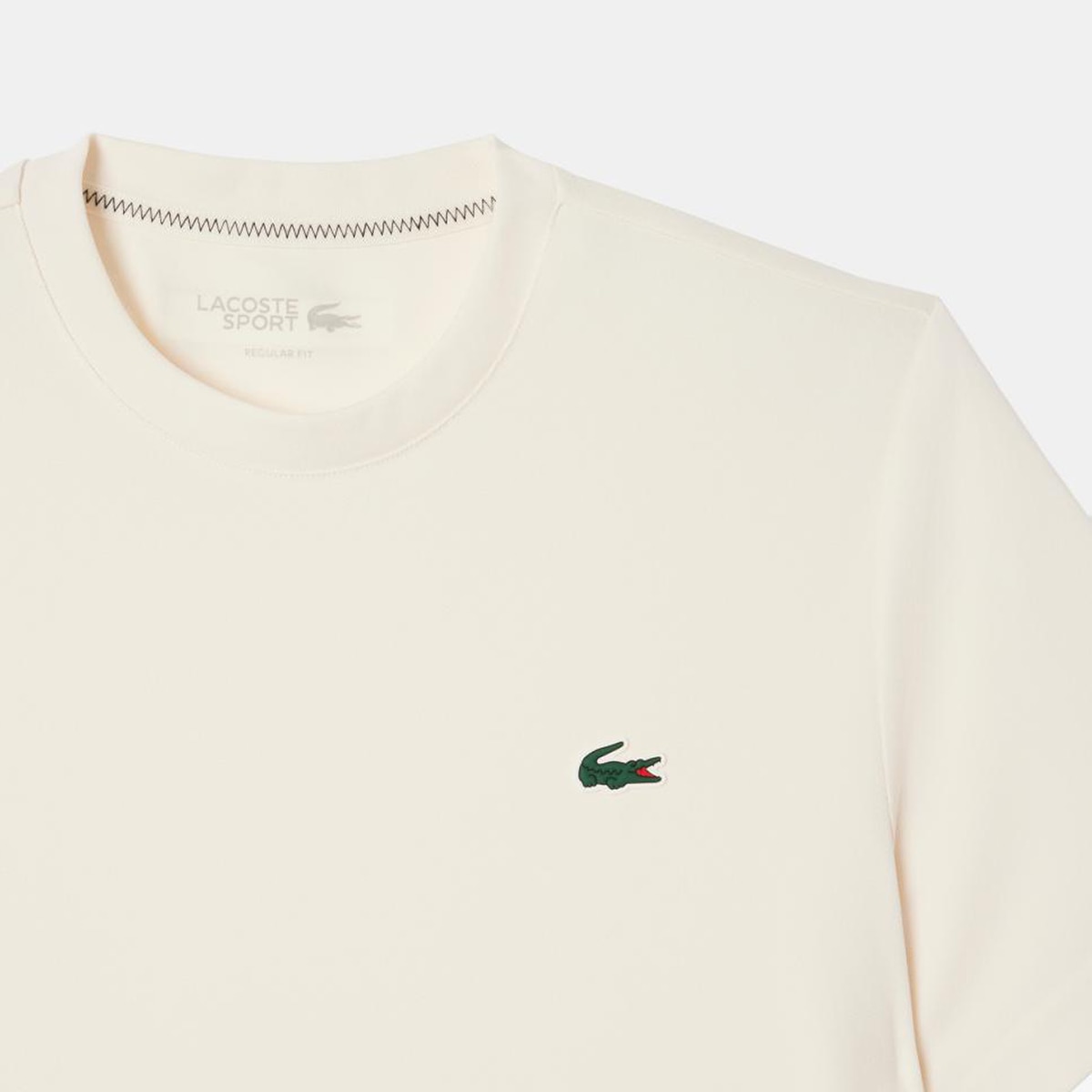 T-shirt Desportiva Transpirável e Ultra Seca com Decote Redondo Branco-3