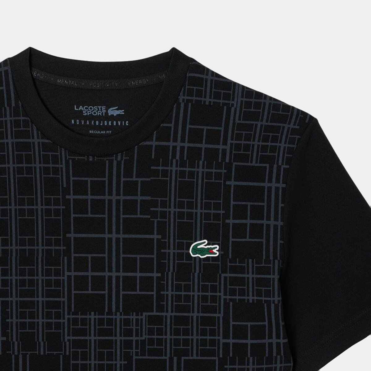 T-shirt Desportiva Transpirável e Ultra Seca com Gola Redonda x Novak Djokovic Preto-2