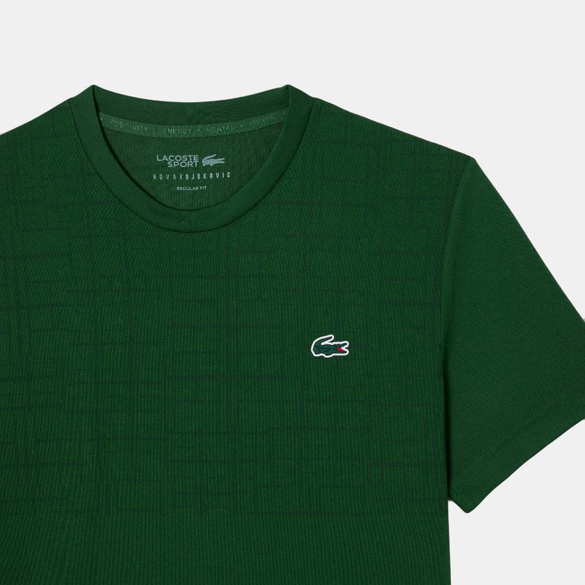 T-shirt Desportiva Transpirável e Ultra Seca com Gola Redonda x Novak Djokovic Verde-3
