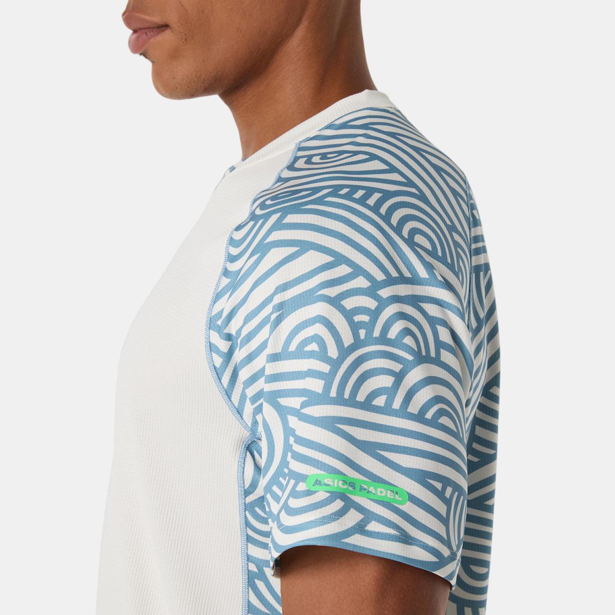 T-shirt de Padel de Homem Padel Court All Over Print SS Top Branco / Azul-5