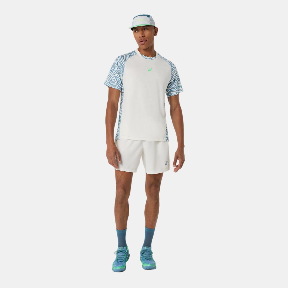 T-shirt de Padel de Homem Padel Court All Over Print SS Top Branco / Azul-7