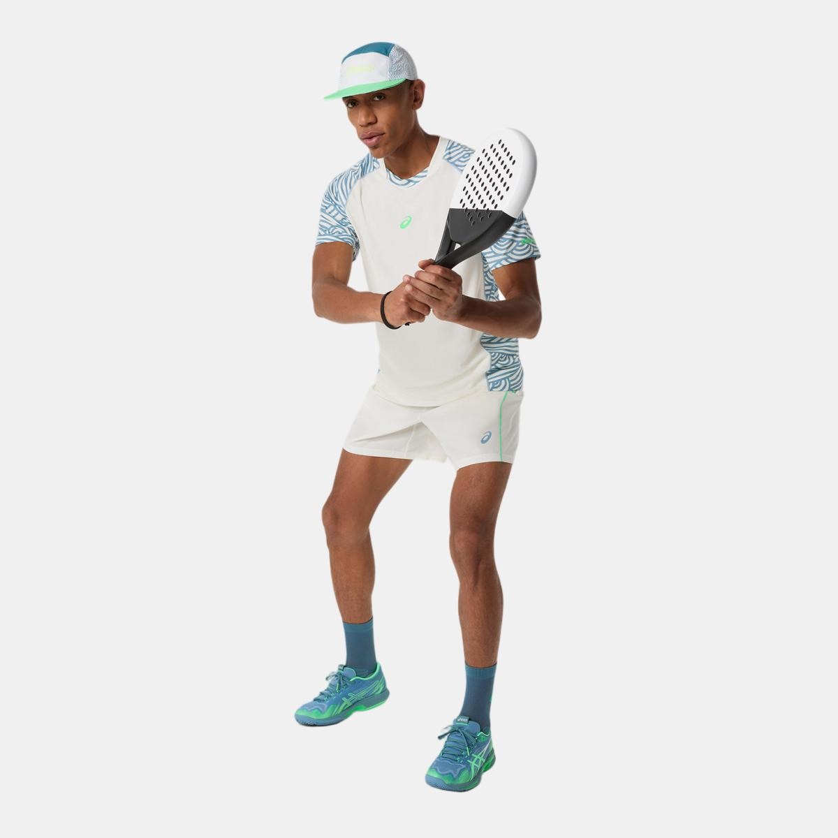 T-shirt de Padel de Homem Padel Court All Over Print SS Top Branco / Azul-8