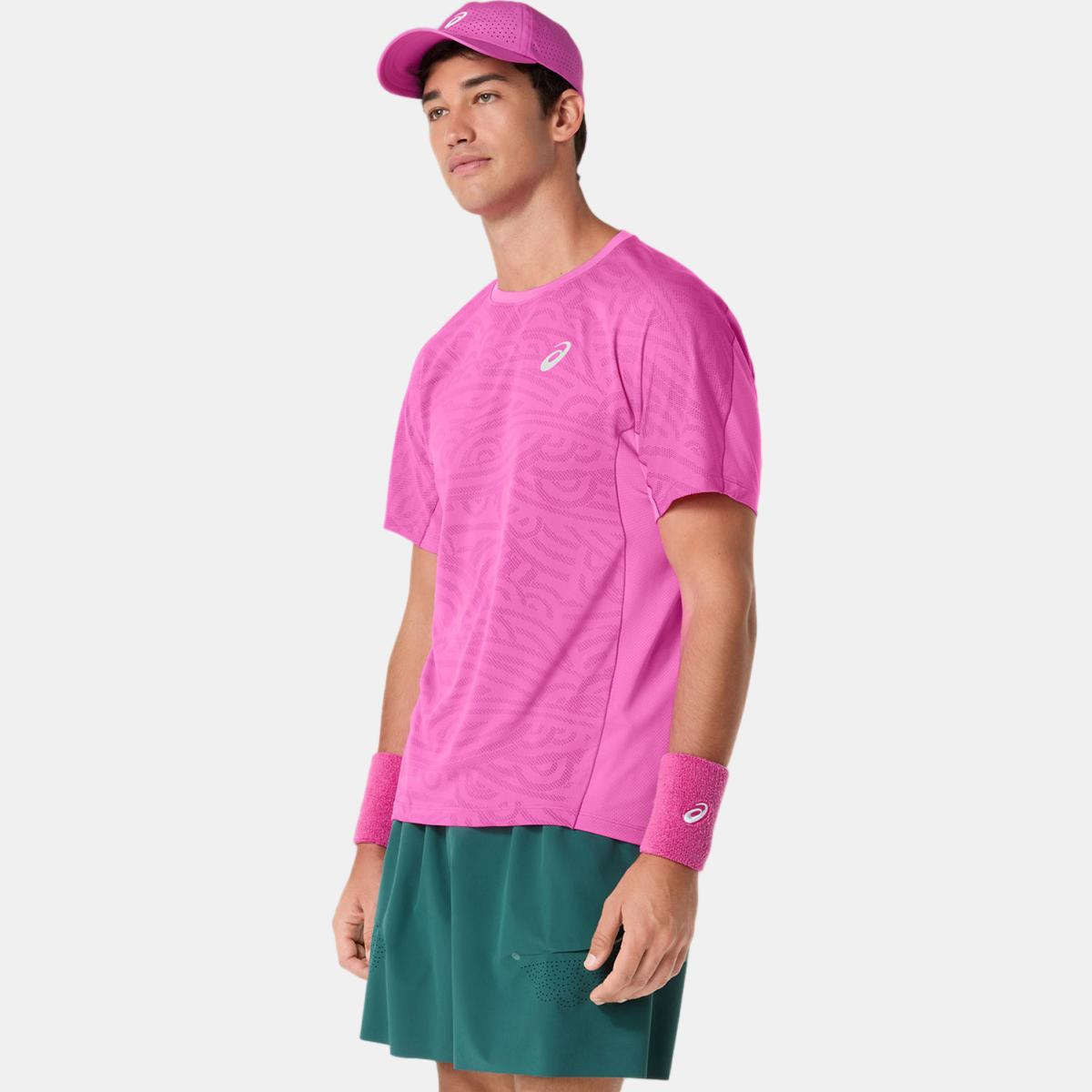 T-shirt de Ténis de Homem Match Jacquard SS Top Rosa-pastel-3