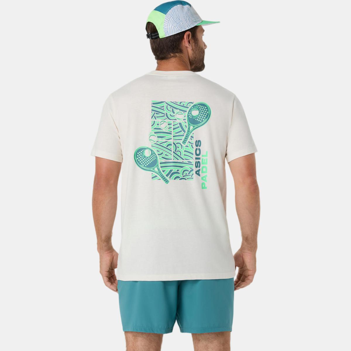 T-shirt de Padel de Homem Padel Court Graphic SS Top Creme-2