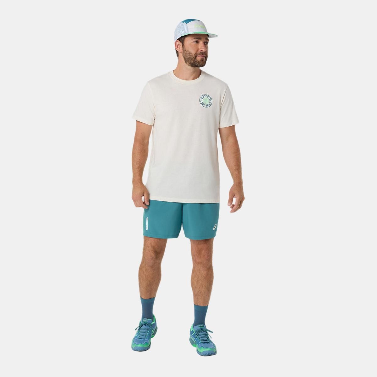 T-shirt de Padel de Homem Padel Court Graphic SS Top Creme-7