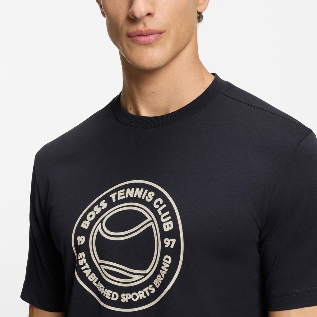 T-shirt de Manga Curta de Homem para Jogar Ténis Azul-2