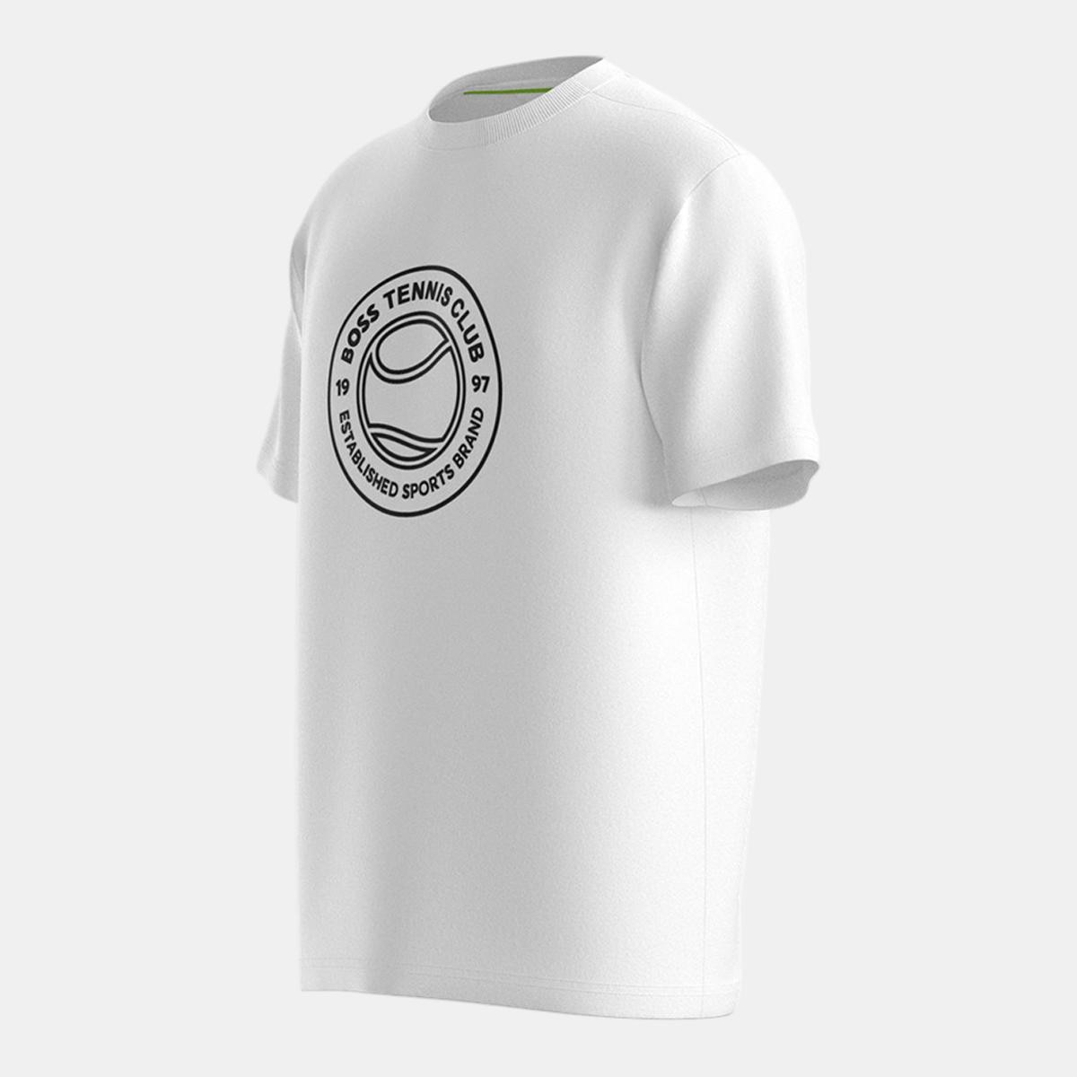 T-shirt de Manga Curta de Homem para Jogar Ténis Branco-3