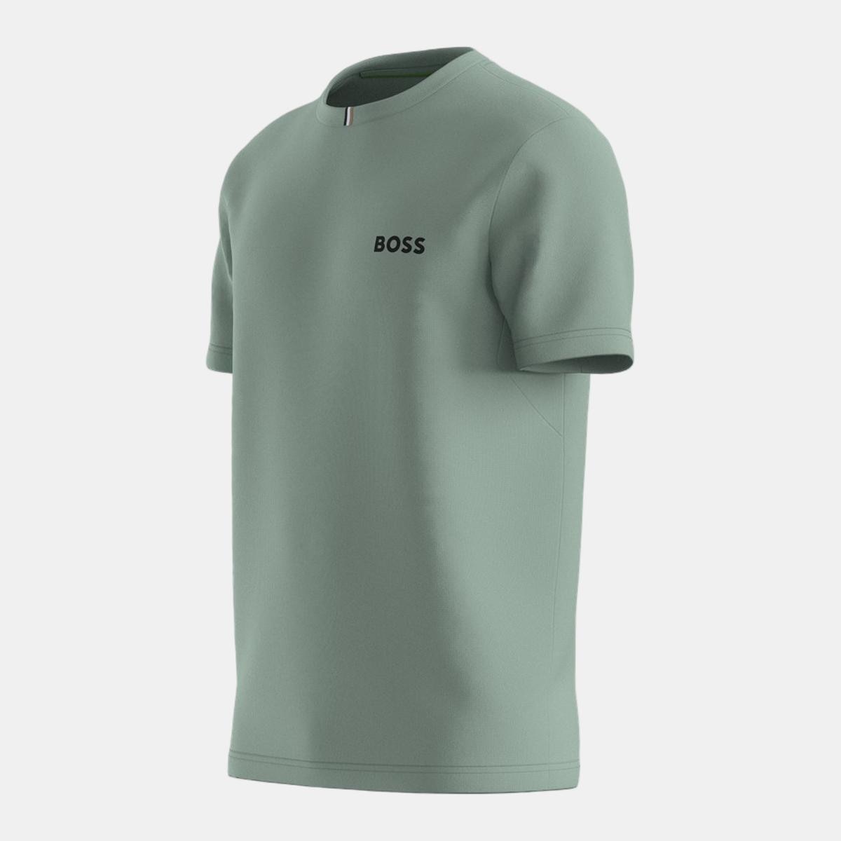 T-shirt de Manga Curta de Homem para Jogar Ténis Verde-4