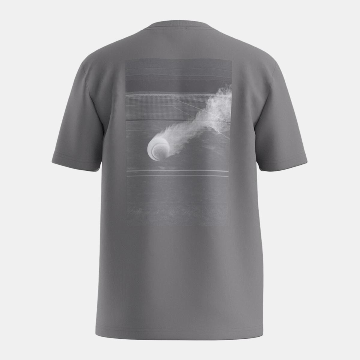 T-shirt de Manga Curta de Homem para Jogar Ténis Cinzento-2
