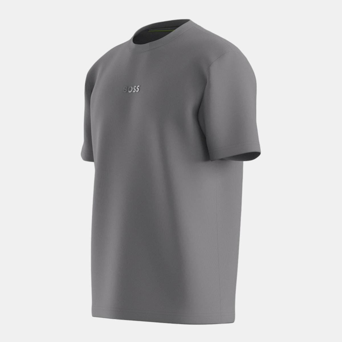 T-shirt de Manga Curta de Homem para Jogar Ténis Cinzento-4