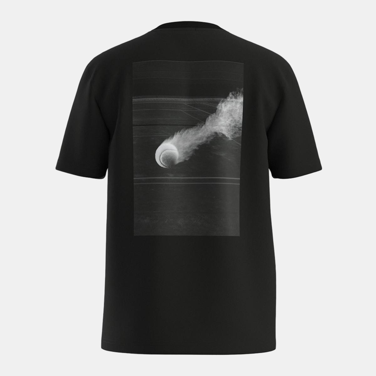 T-shirt de Manga Curta de Homem para Jogar Ténis Preto-2