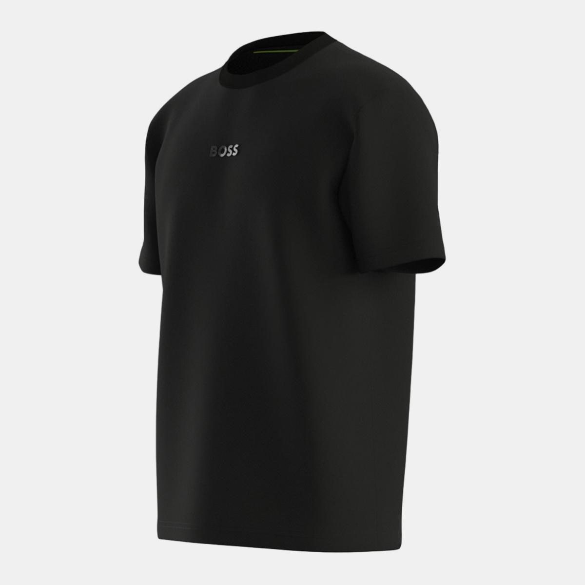T-shirt de Manga Curta de Homem para Jogar Ténis Preto-3