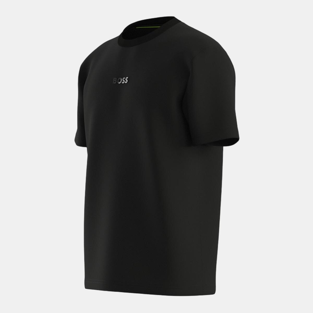 T-shirt de Manga Curta de Homem para Jogar Ténis Preto-4
