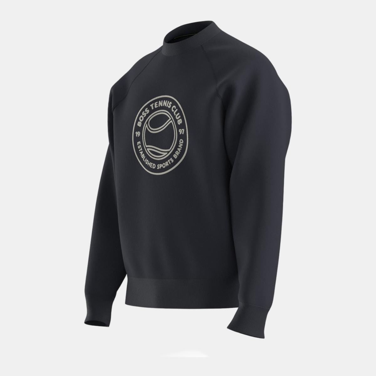 Sweatshirt de Manga Comprida de Homem para Jogar Ténis Azul-3
