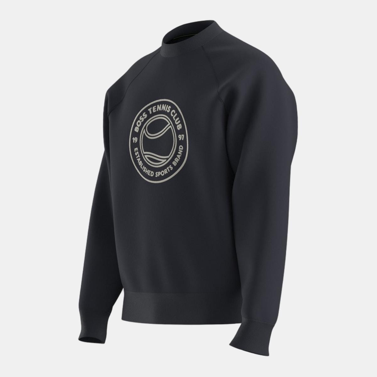 Sweatshirt de Manga Comprida de Homem para Jogar Ténis Azul-4