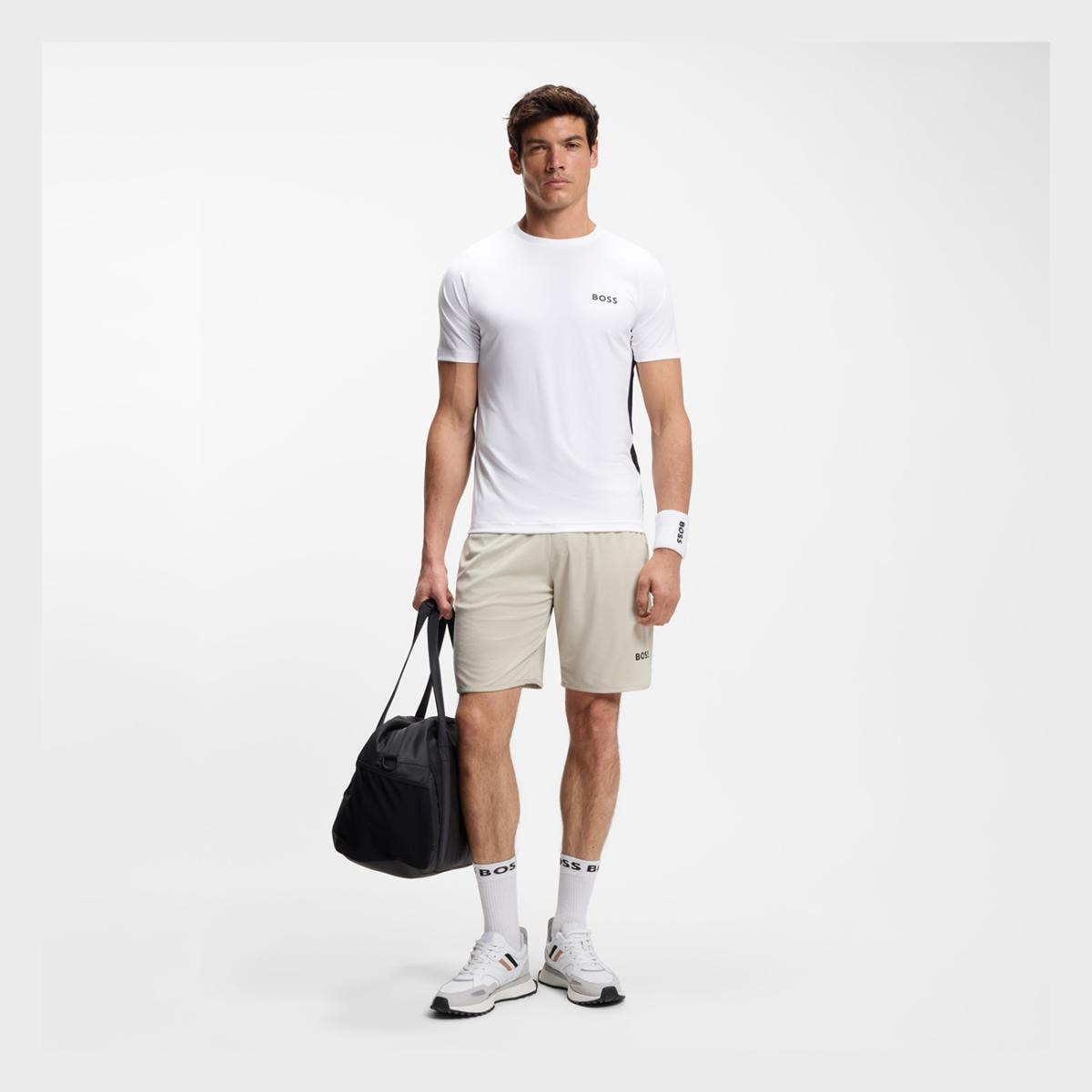 T-shirt de Manga Curta de Homem para Jogar Ténis Branco-2