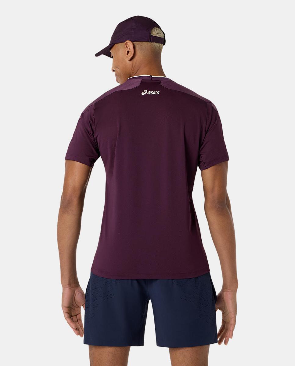 T-shirt de Homem Match Jacquard Ss Top Beringela-2