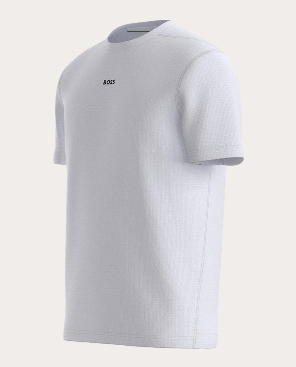 T-shirt de Manga Curta de Ténis de Homem em Tecido Técnico Branco-3