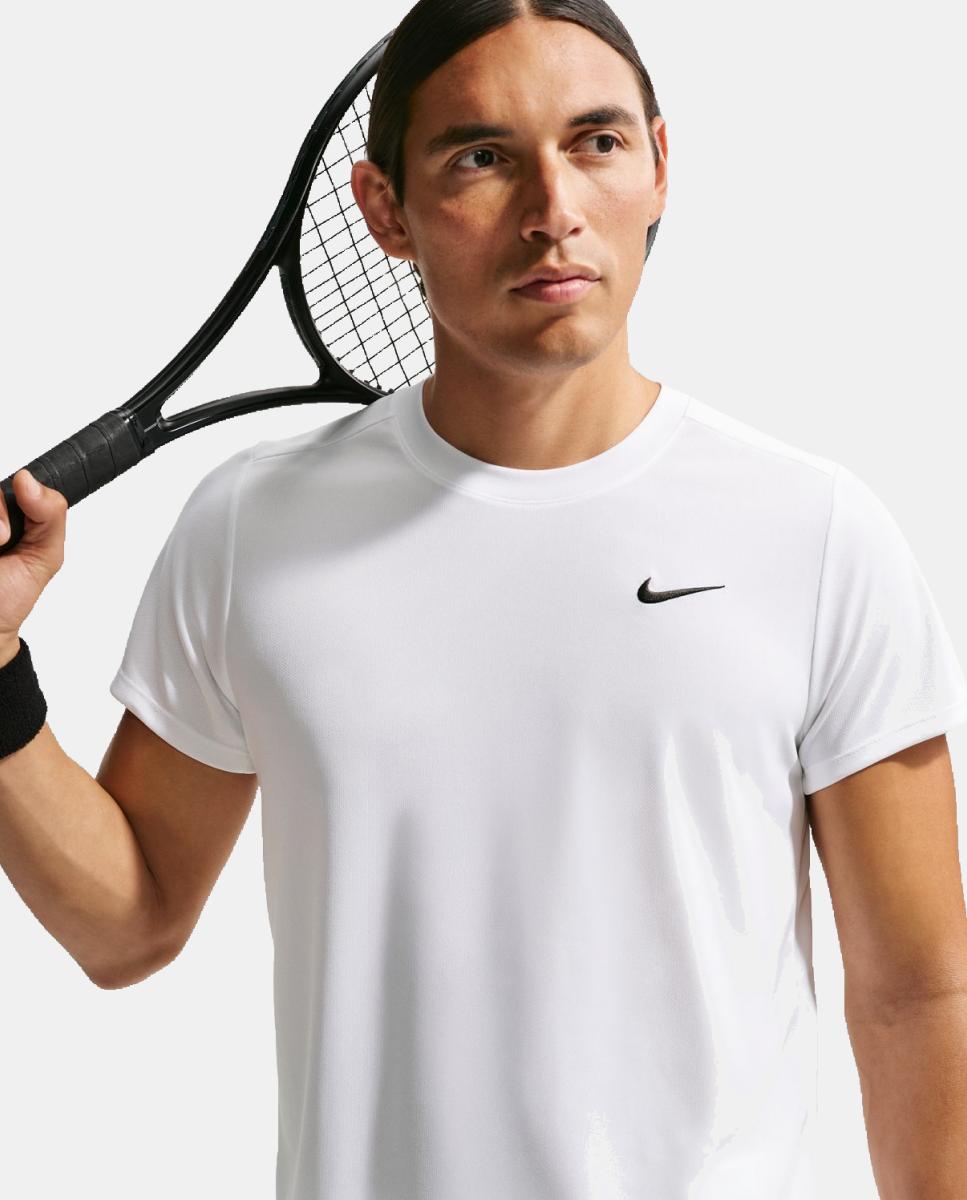 T-Shirt de Manga Curta de Tenis de Victory Nike Branco / Preto-3