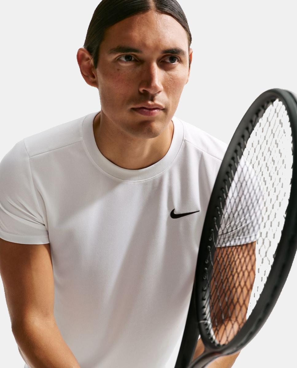 T-Shirt de Manga Curta de Tenis de Victory Nike Branco / Preto-5