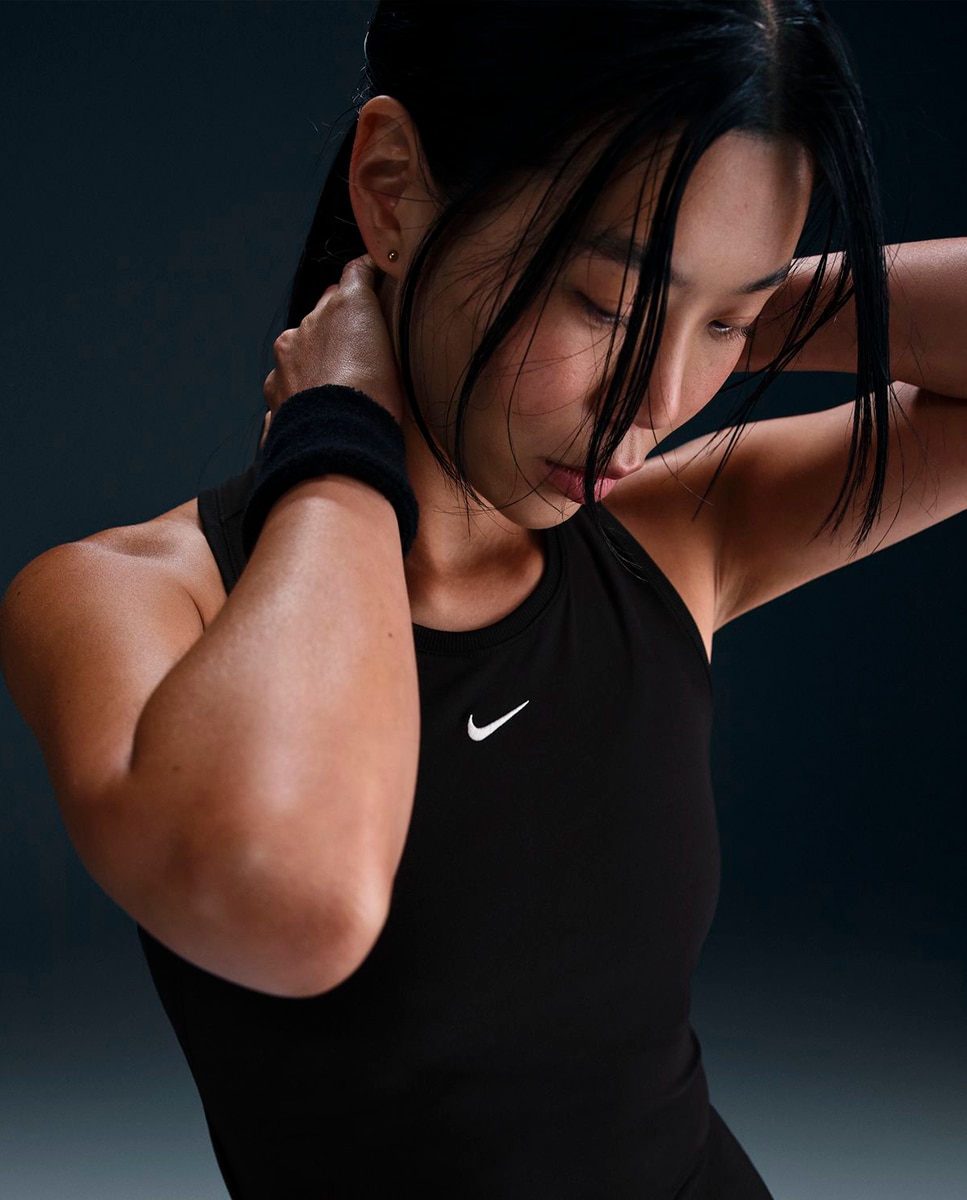 Imagen 10 de Tank Top De Tenis De Mujer Victory Nike - Negro / Blanco Negro / Blanco