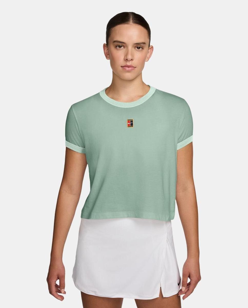 T-shirt de Mulher Heritage Preto / Verde-1