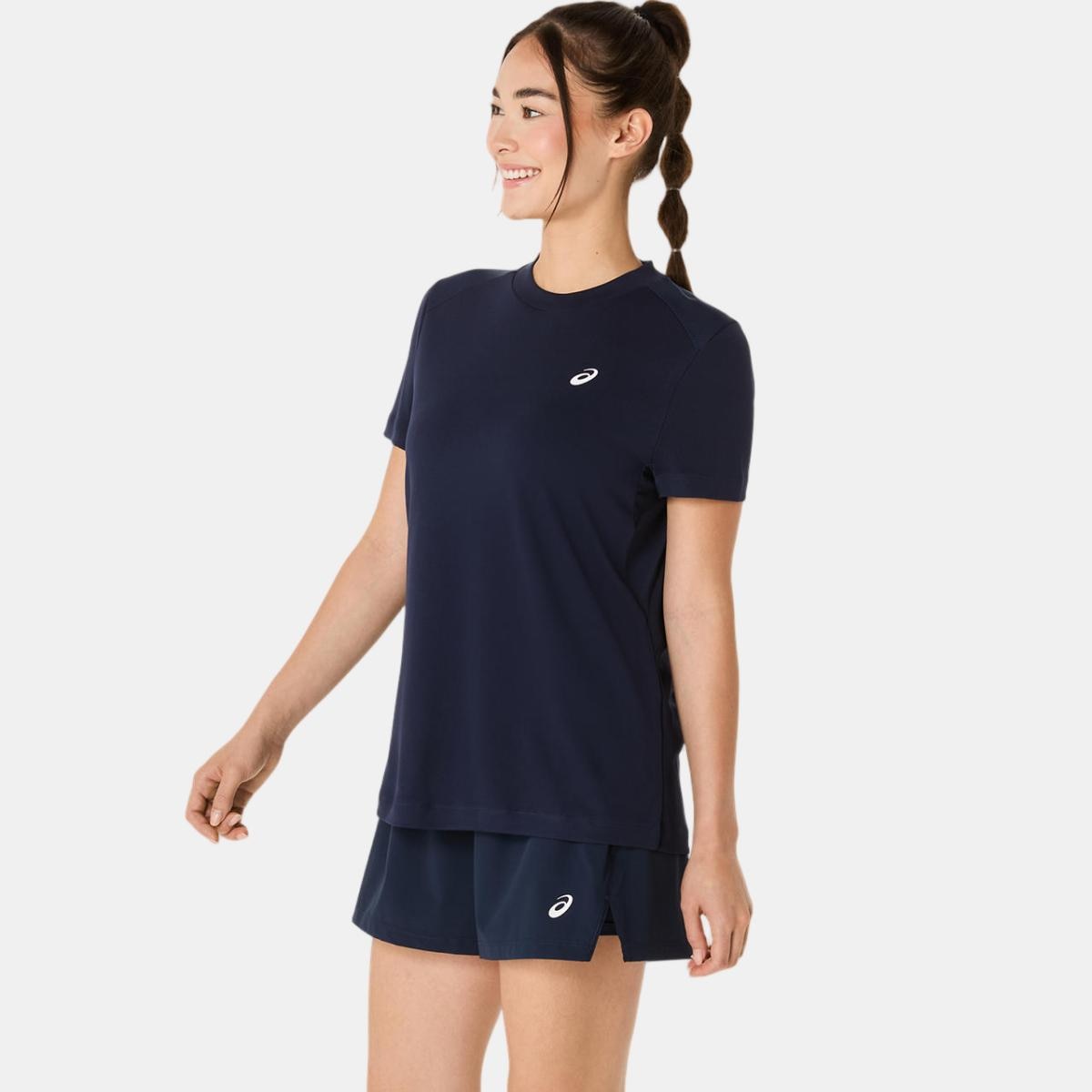 T-shirt de Ténis de Mulher Court SS Top Azul-noite-3