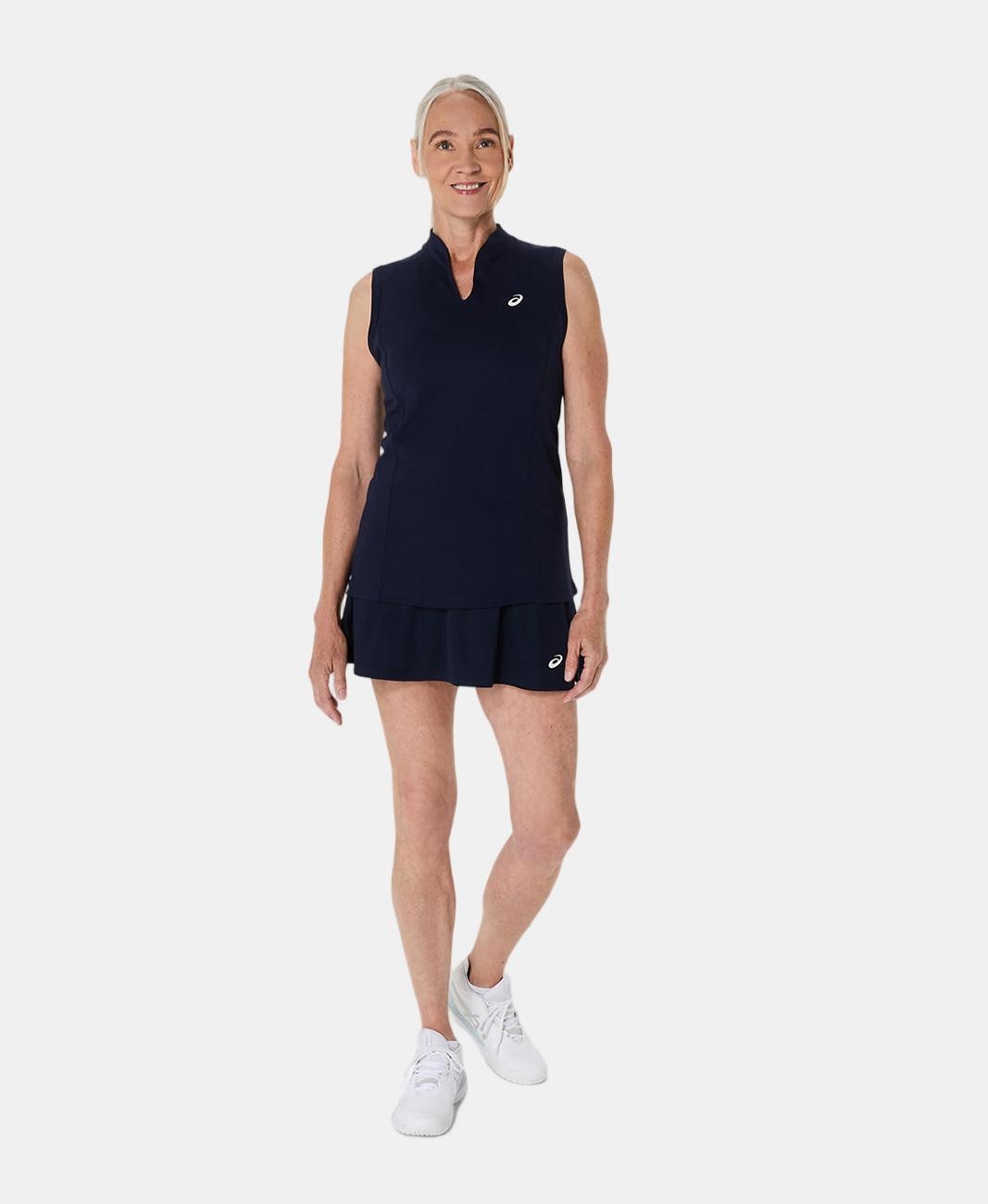 T-shirt de Mulher Court Tank Azul-marinho-3