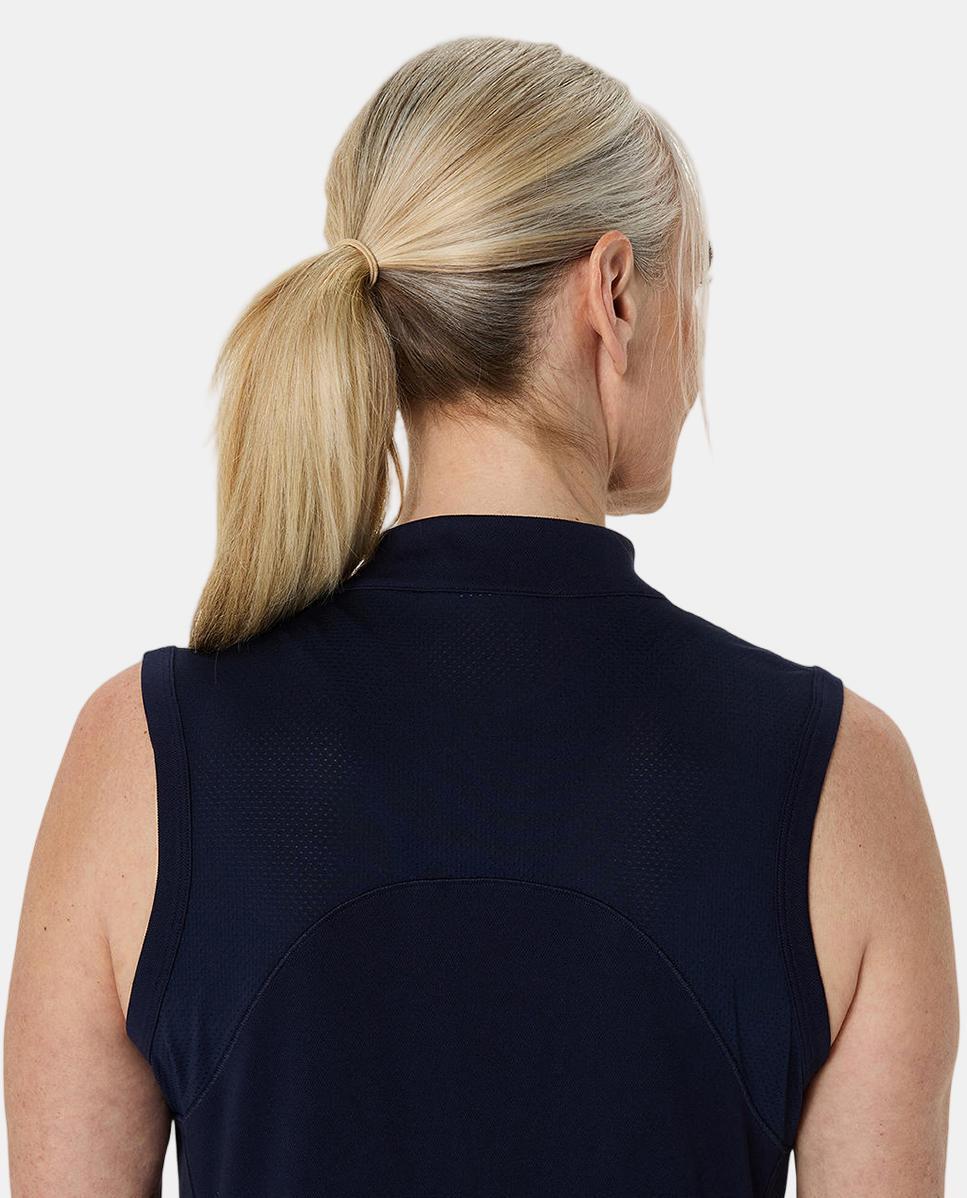 T-shirt de Mulher Court Tank Azul-marinho-5