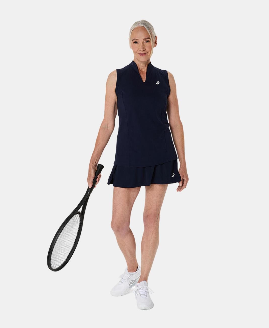 T-shirt de Mulher Court Tank Azul-marinho-7