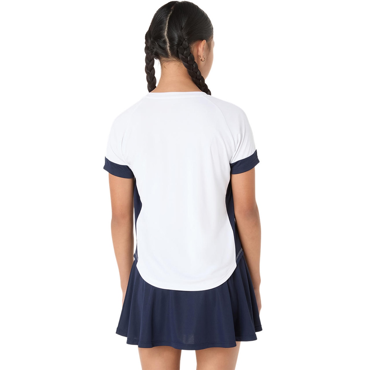 T-shirts de Ténis de Criança Girls Tennis SS Top Branco / Azul-2