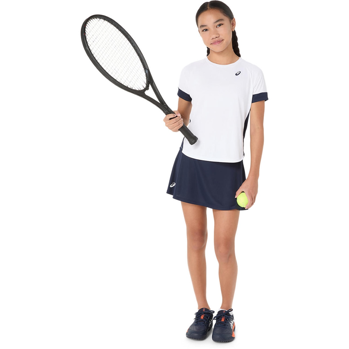T-shirts de Ténis de Criança Girls Tennis SS Top Branco / Azul-6