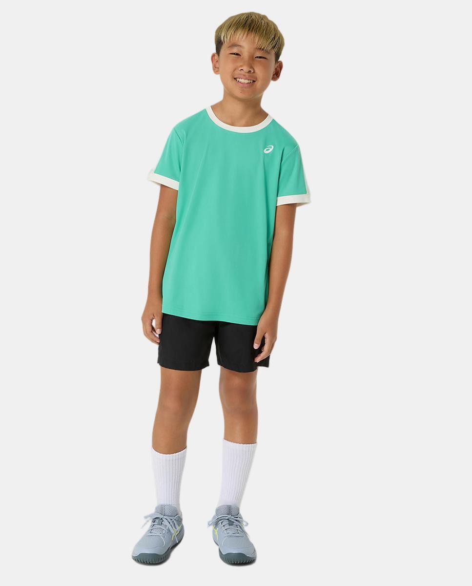 T-shirt de Ténis de Menino Boy Tennis SS Top Verde-esmeralda-3