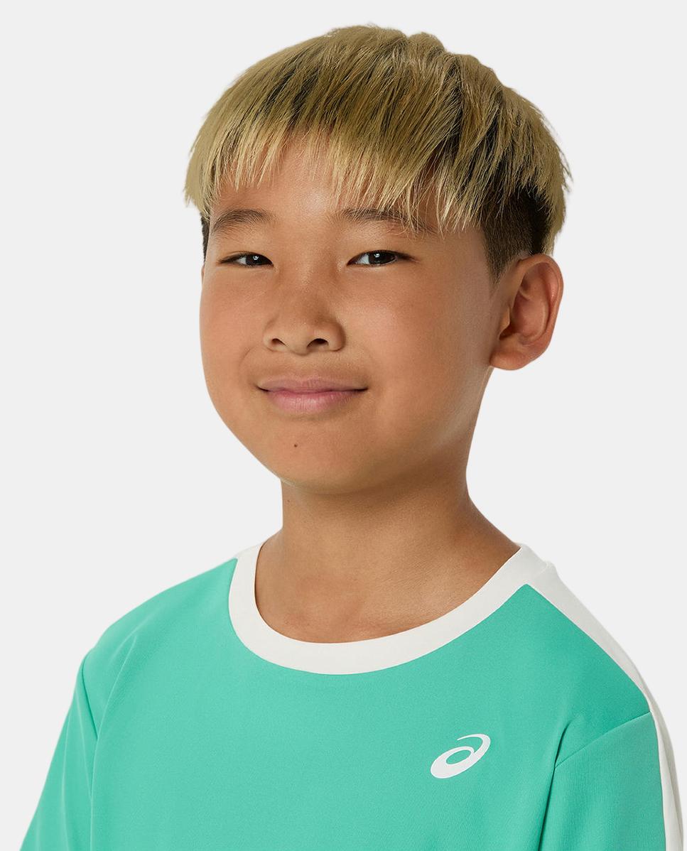 T-shirt de Ténis de Menino Boy Tennis SS Top Verde-esmeralda-5