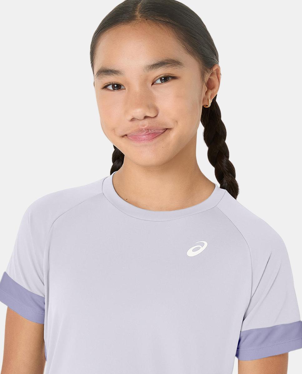 T-shirt de Criança Girls Tennis Ss Top Lilás-5