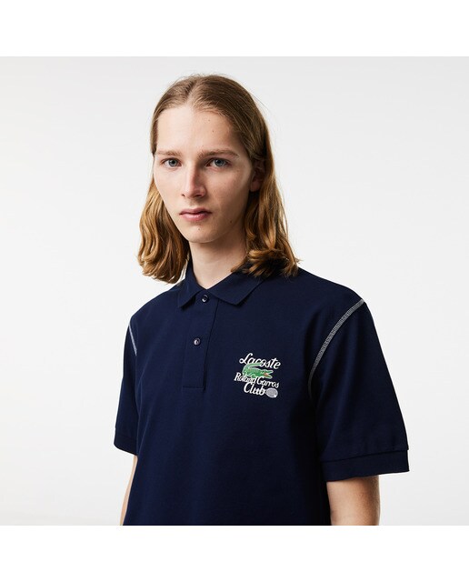 Polo de Homem Roland Garros Edition Azul-marinho-3