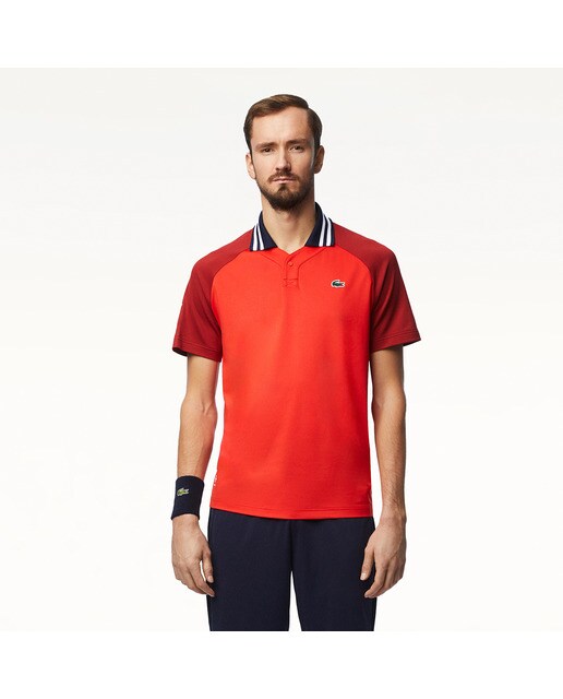 Polo de Homem Ultra Dry Lacoste x Daniil Medvedev Vermelho-1