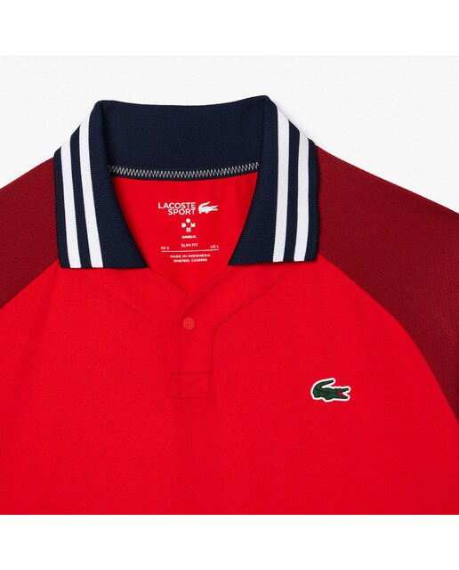 Polo de Homem Ultra Dry Lacoste x Daniil Medvedev Vermelho-5