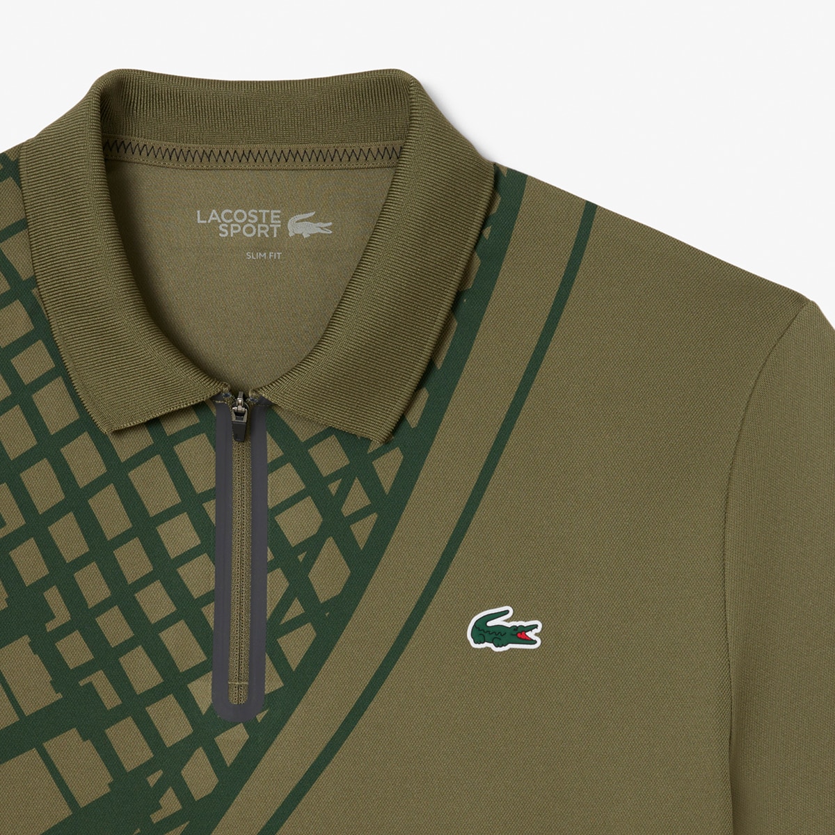 Polo de tennis ultra seco Lacoste - Verde Oliva Verde Oliva-2